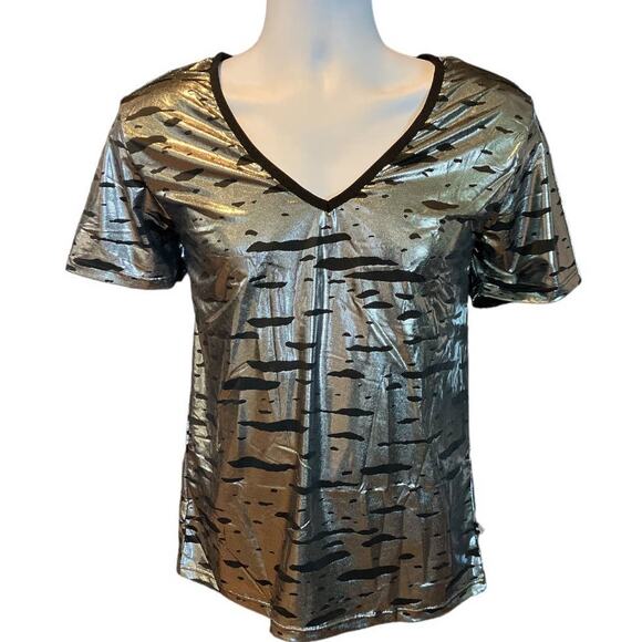 Andrew Christian Liquid Silver Tee Large - Picture 1 of 15